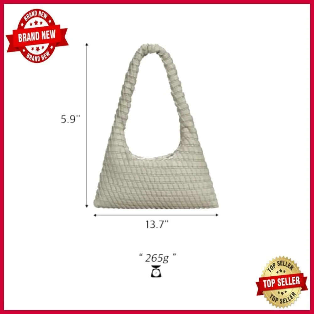 Small PU Leather Hobo Bag with Magnetic Closure for Casual Work Travel